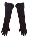 Dolce & Gabbana Purple Mink Fur Goat Leather Elbow-Length Gloves – Logo, Italian, MainLine