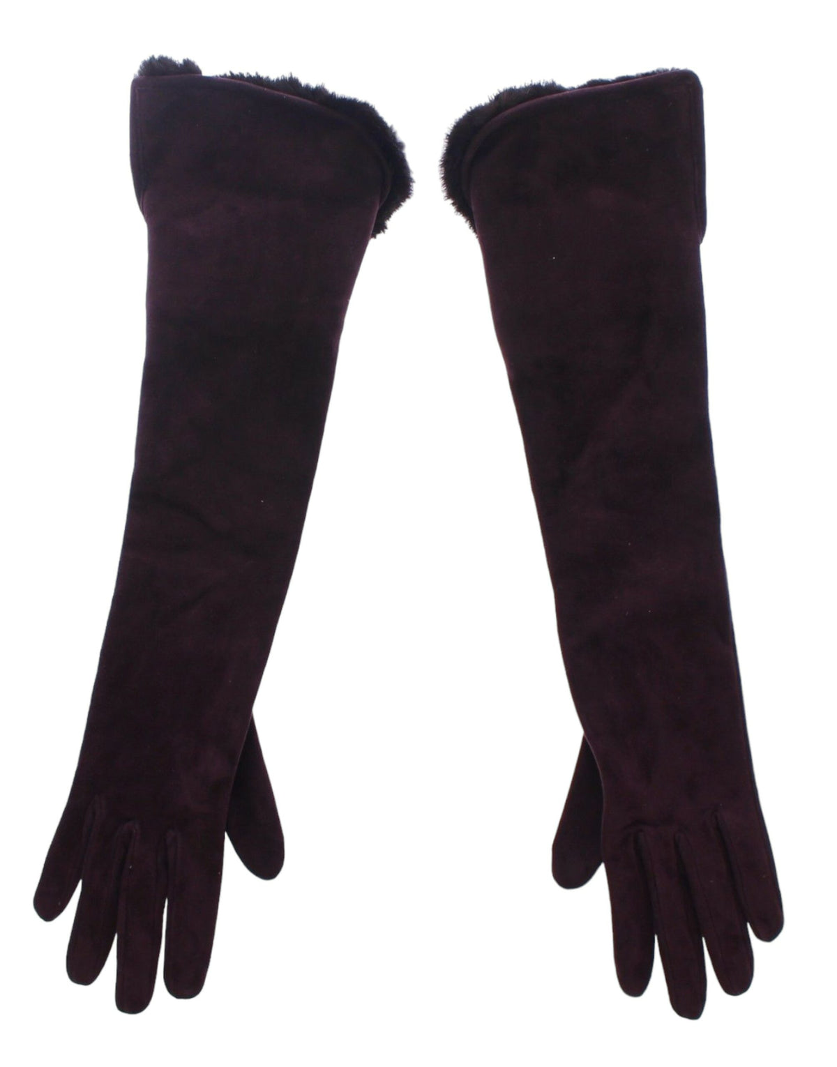 Dolce & Gabbana Purple Mink Fur Goat Leather Elbow-Length Gloves – Logo, Italian, MainLine