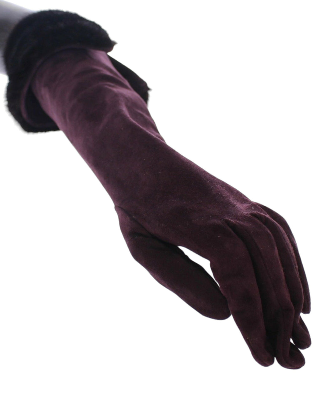 Dolce & Gabbana Purple Mink Fur Goat Leather Elbow-Length Gloves – Logo, Italian, MainLine