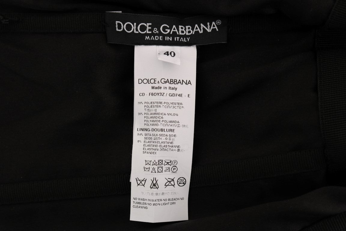 Dolce & Gabbana Black-Red Polka-Dotted Sequin Shift Dress - Sicily