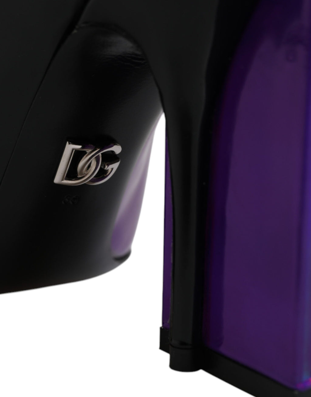 Dolce & Gabbana Lilac-Black Pointed Leather Ankle Boots – Zipper, Leather Sole, Logo, Italian