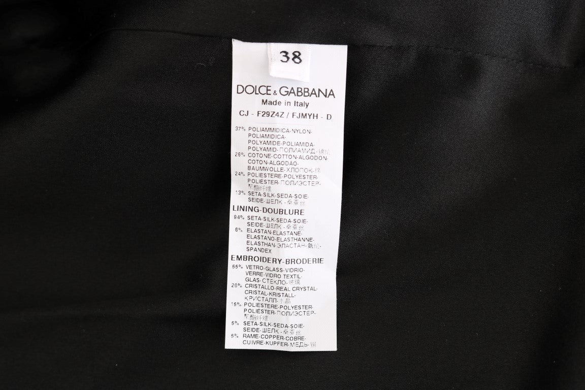 Dolce & Gabbana Black Brocade Blazer Jacket