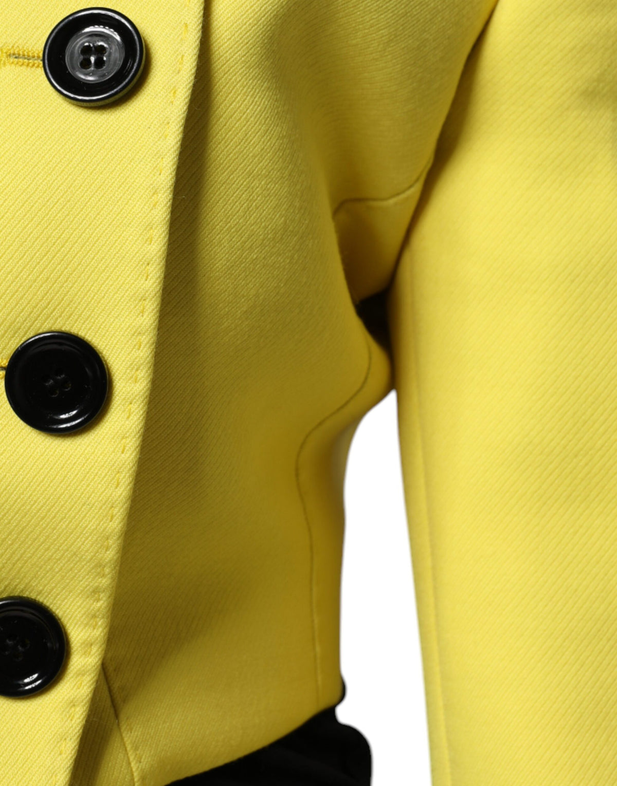 Dolce & Gabbana Lime Green 100% Virgin Wool Long-Sleeve Cropped Jacket – Silk Lining