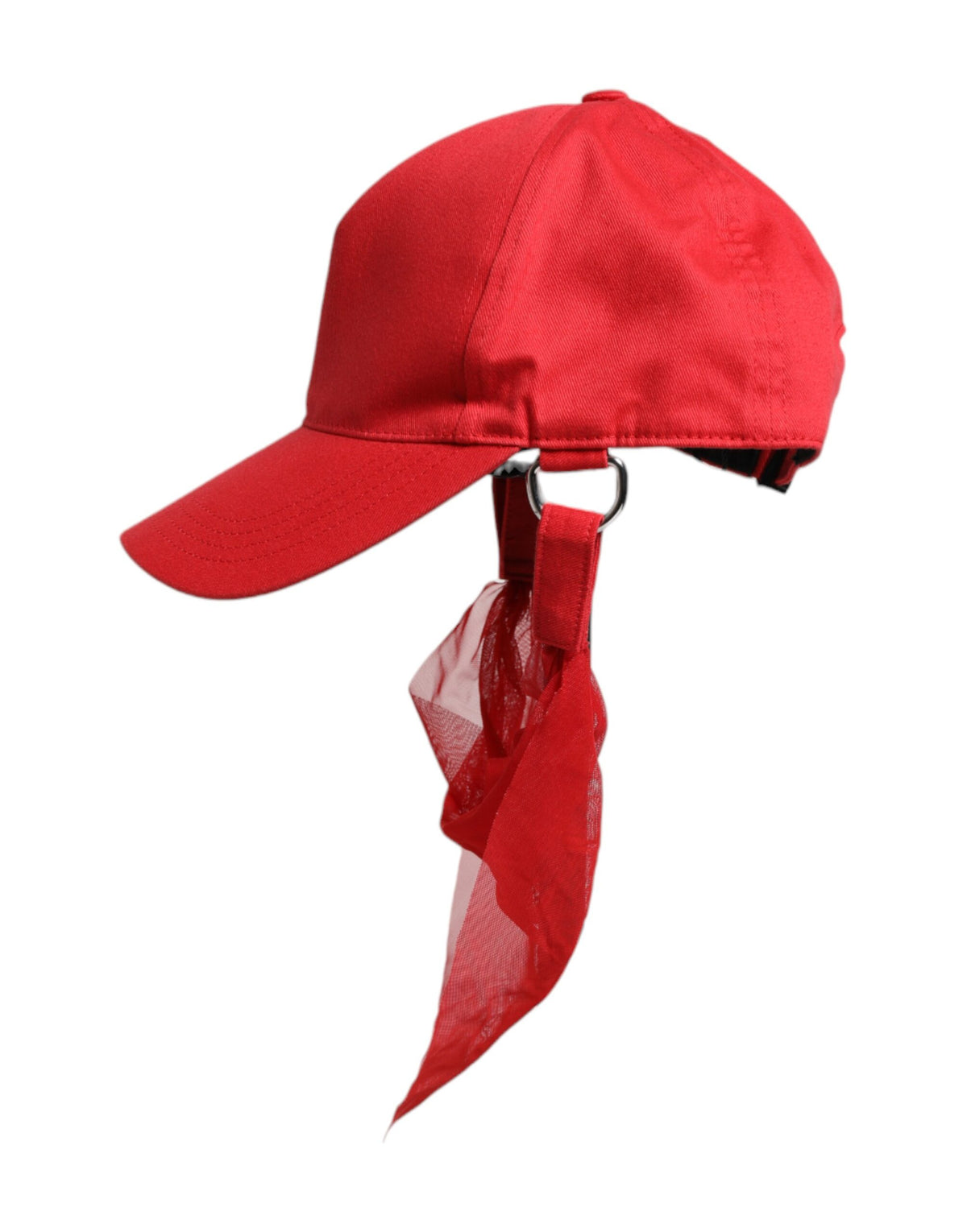 Dolce & Gabbana Red Cotton 6-Panel Women's Baseball Cap – Silk Lining, Logo, Italian