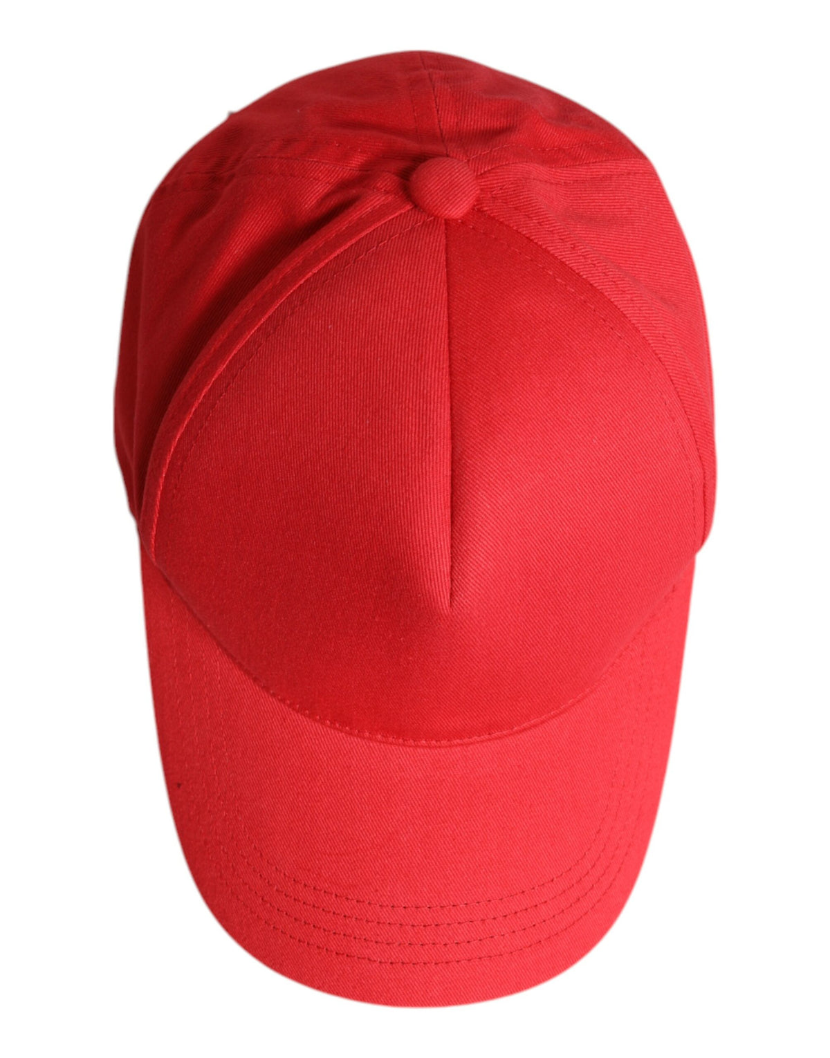 Dolce & Gabbana Red Cotton 6-Panel Women's Baseball Cap – Silk Lining, Logo, Italian