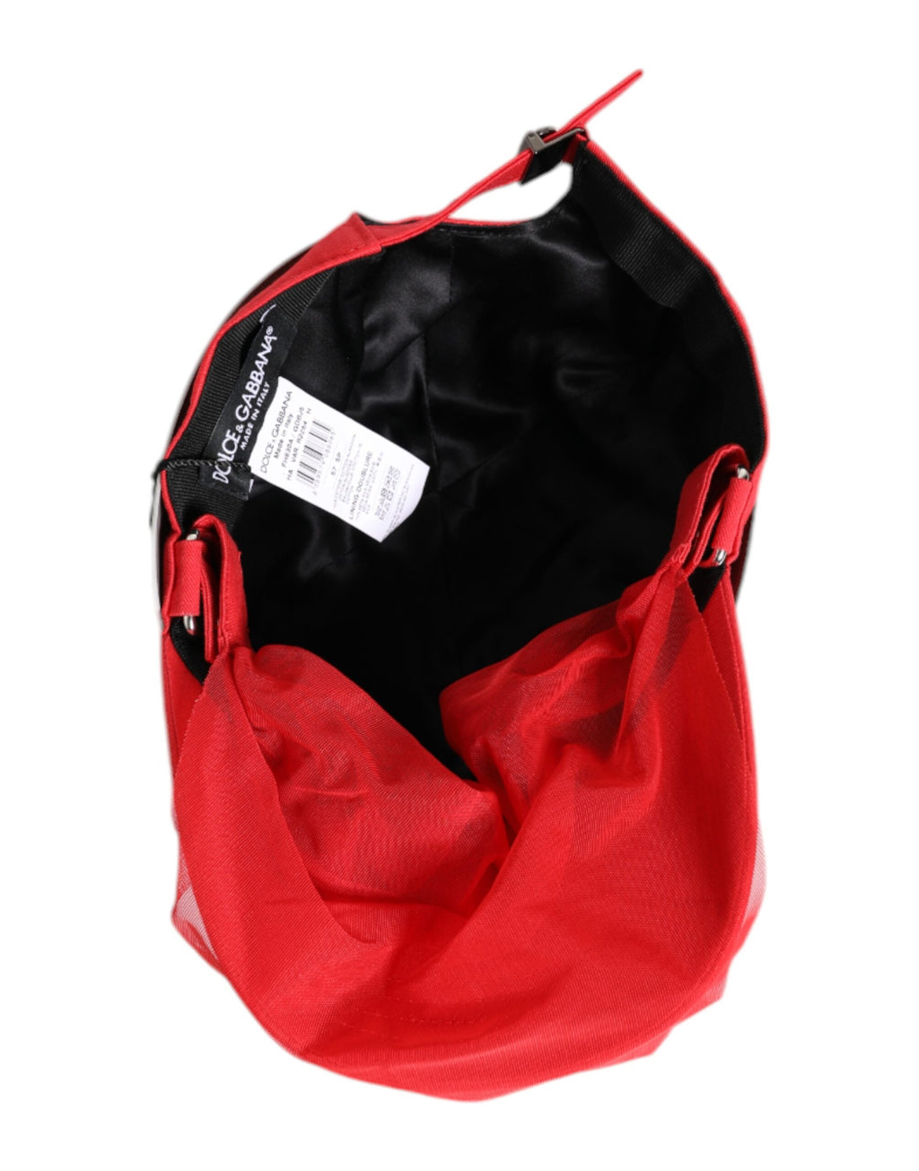 Dolce & Gabbana Red Cotton 6-Panel Women's Baseball Cap – Silk Lining, Logo, Italian
