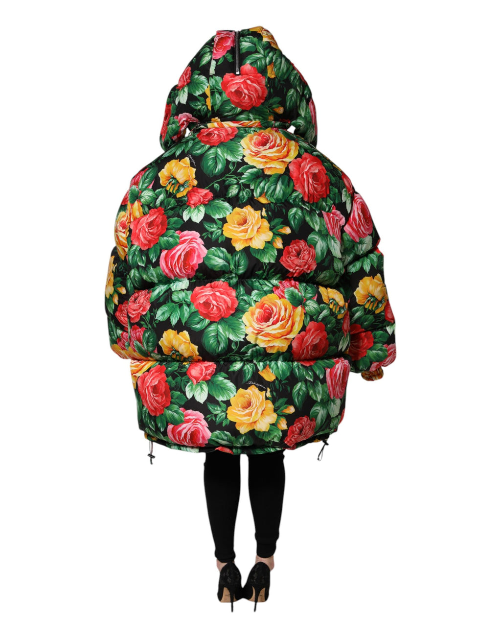 Dolce & Gabbana Multicolored Floral 100% Polyester Hooded Puffer Jacket