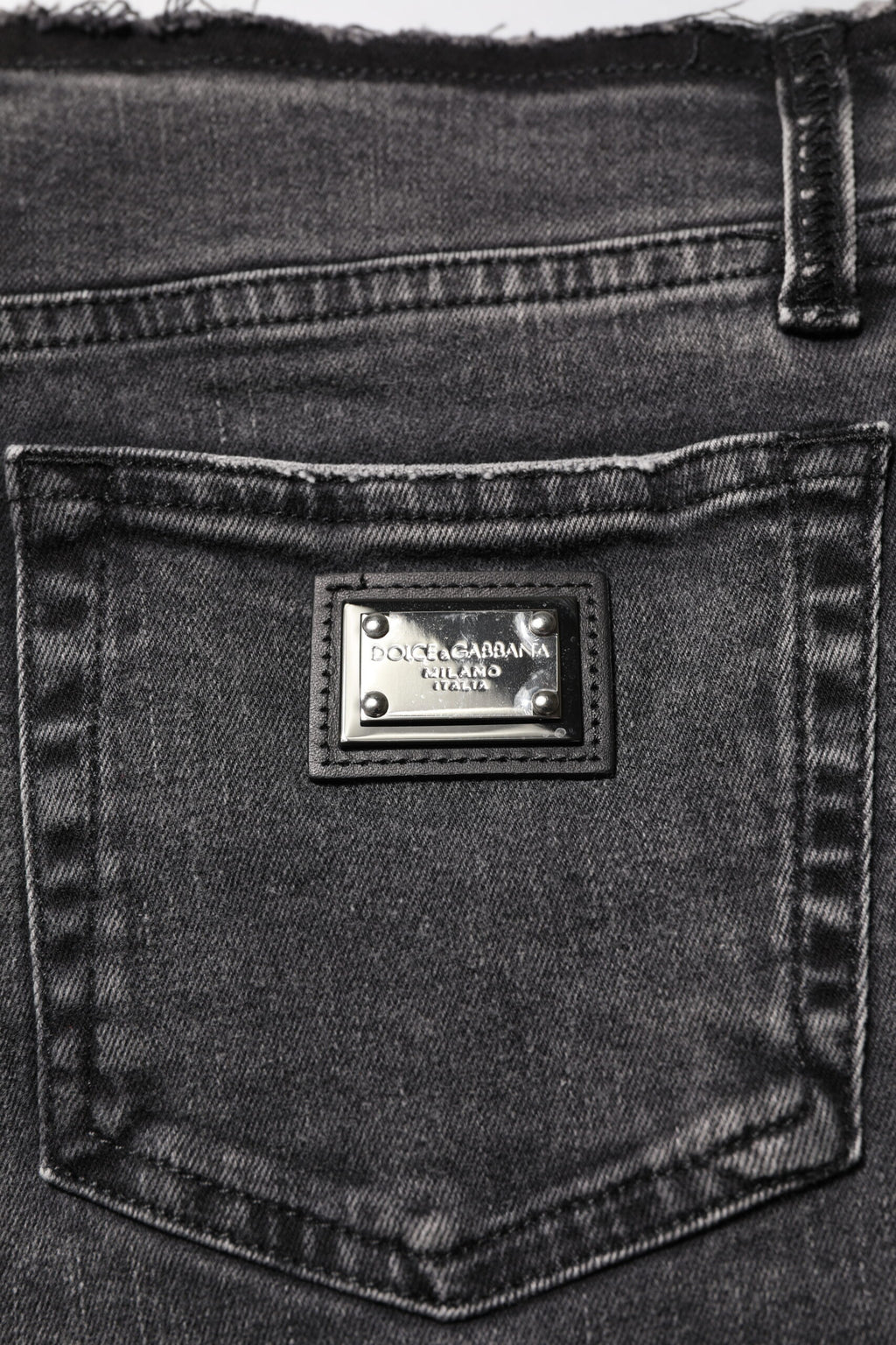 Dolce & Gabbana Gray Skinny Cotton Mid Waisted Denim Jeans