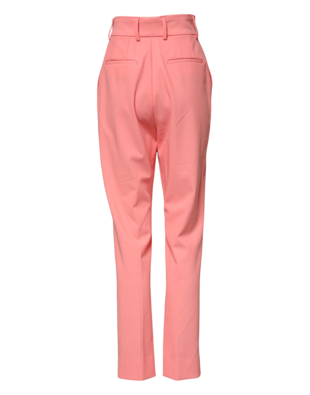 Dolce & Gabbana Pink High-Waisted Tapered Elegant Trousers – Viscose-Polyester