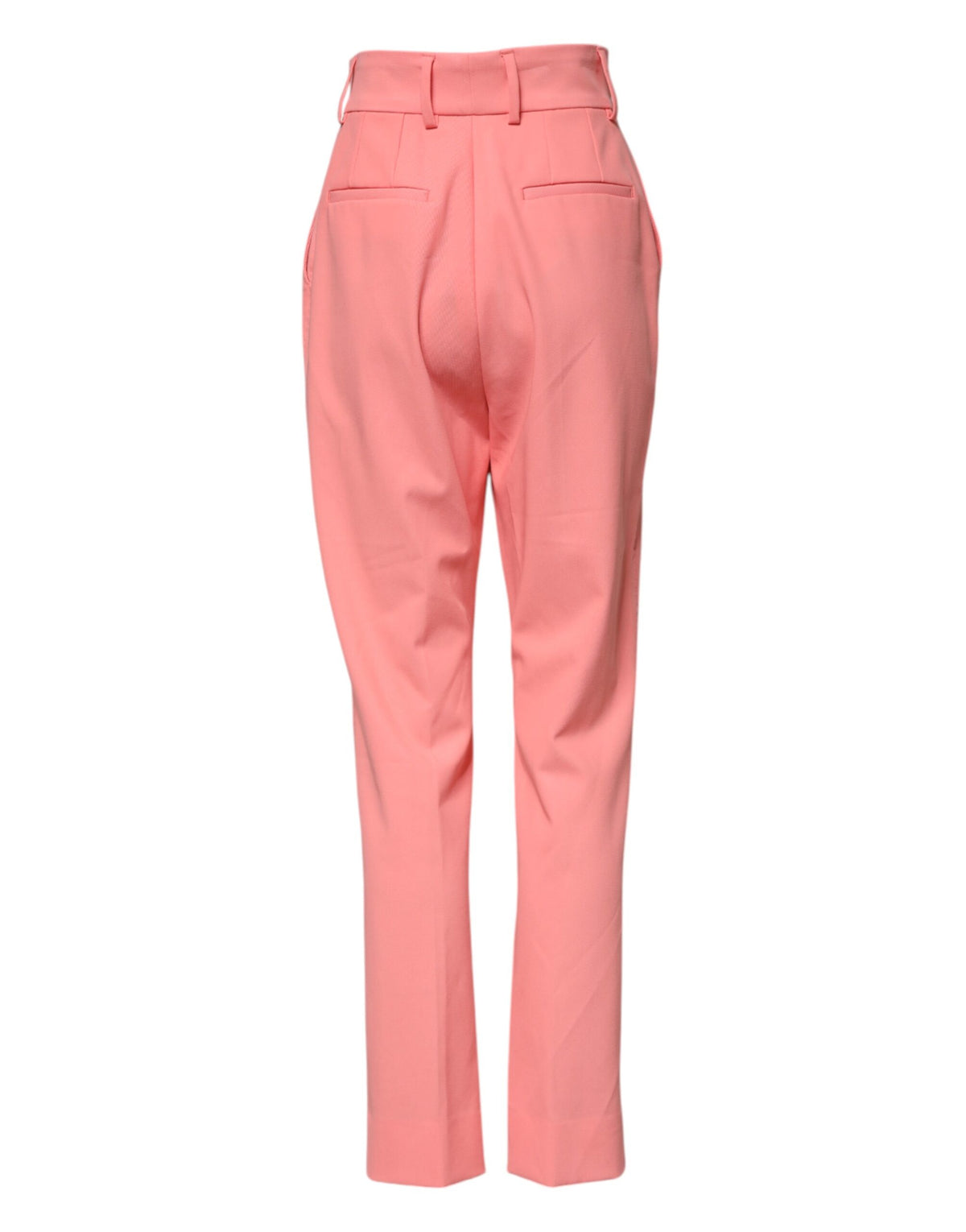 Dolce & Gabbana Pink High-Waisted Tapered Elegant Trousers – Viscose-Polyester