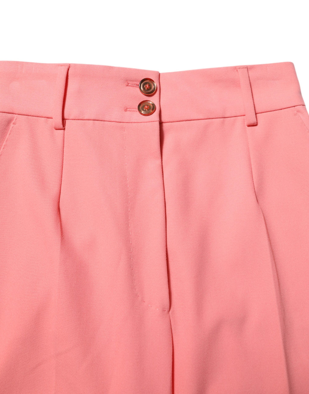 Dolce & Gabbana Pink High-Waisted Tapered Elegant Trousers – Viscose-Polyester