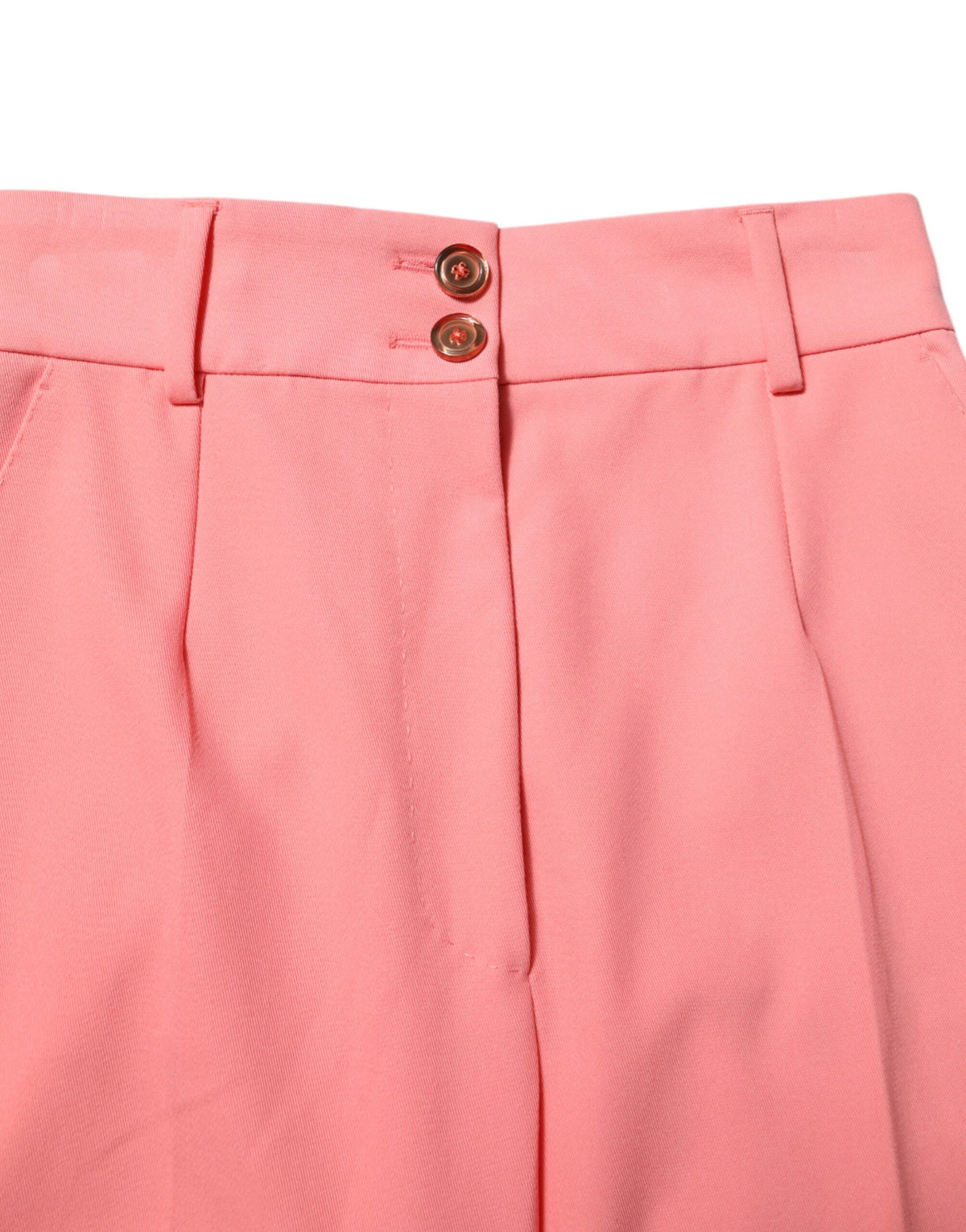 Dolce & Gabbana Pink High-Waisted Tapered Elegant Trousers – Viscose-Polyester