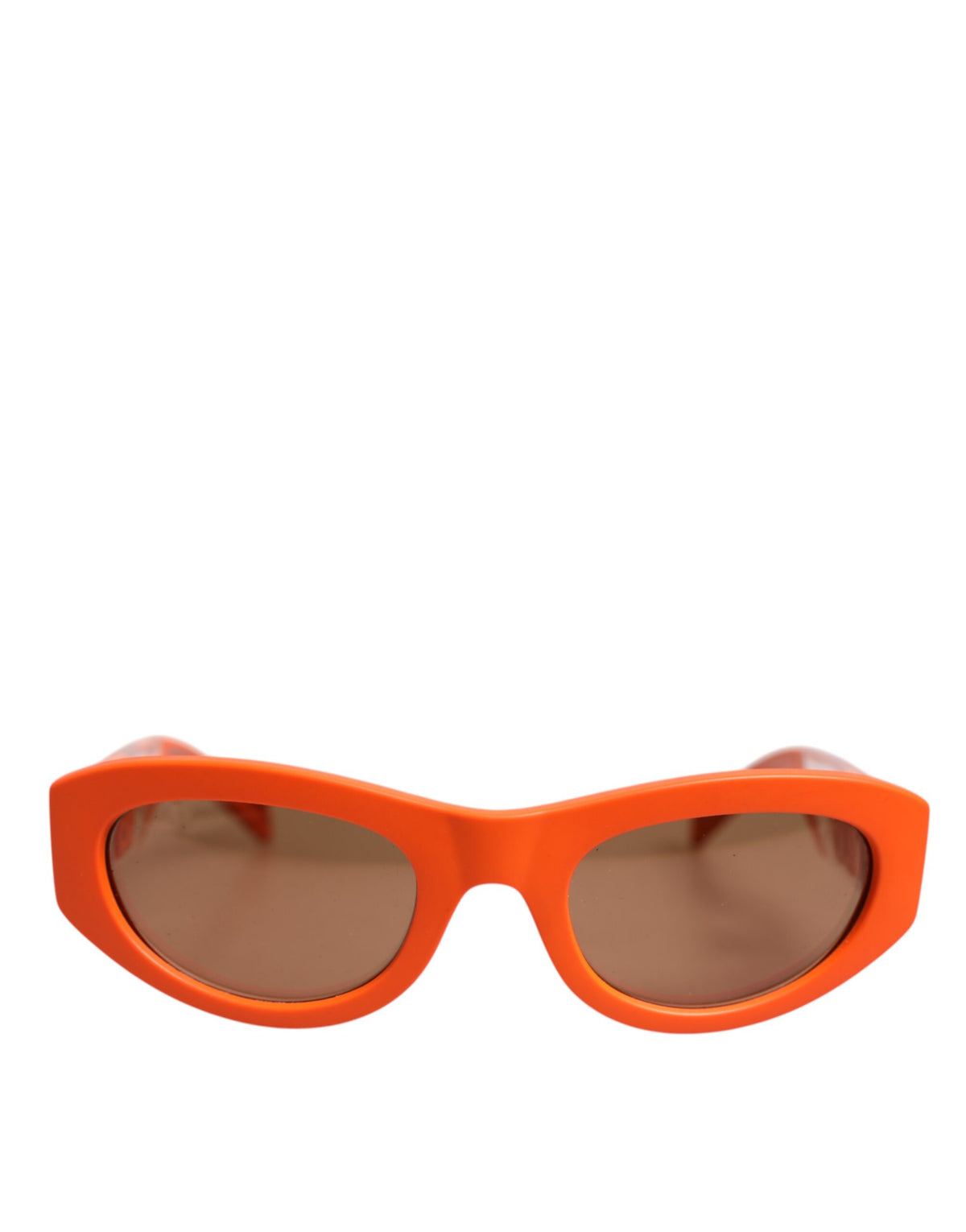Dolce & Gabbana Orange 'Reborn To Live' Oval-Frame Sunglasses DG6174 – Acetate, Gray Lens, 100% UV, Italian