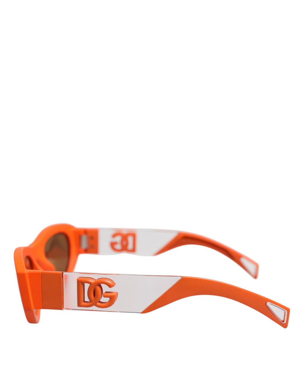 Dolce & Gabbana Orange 'Reborn To Live' Oval-Frame Sunglasses DG6174 – Acetate, Gray Lens, 100% UV, Italian