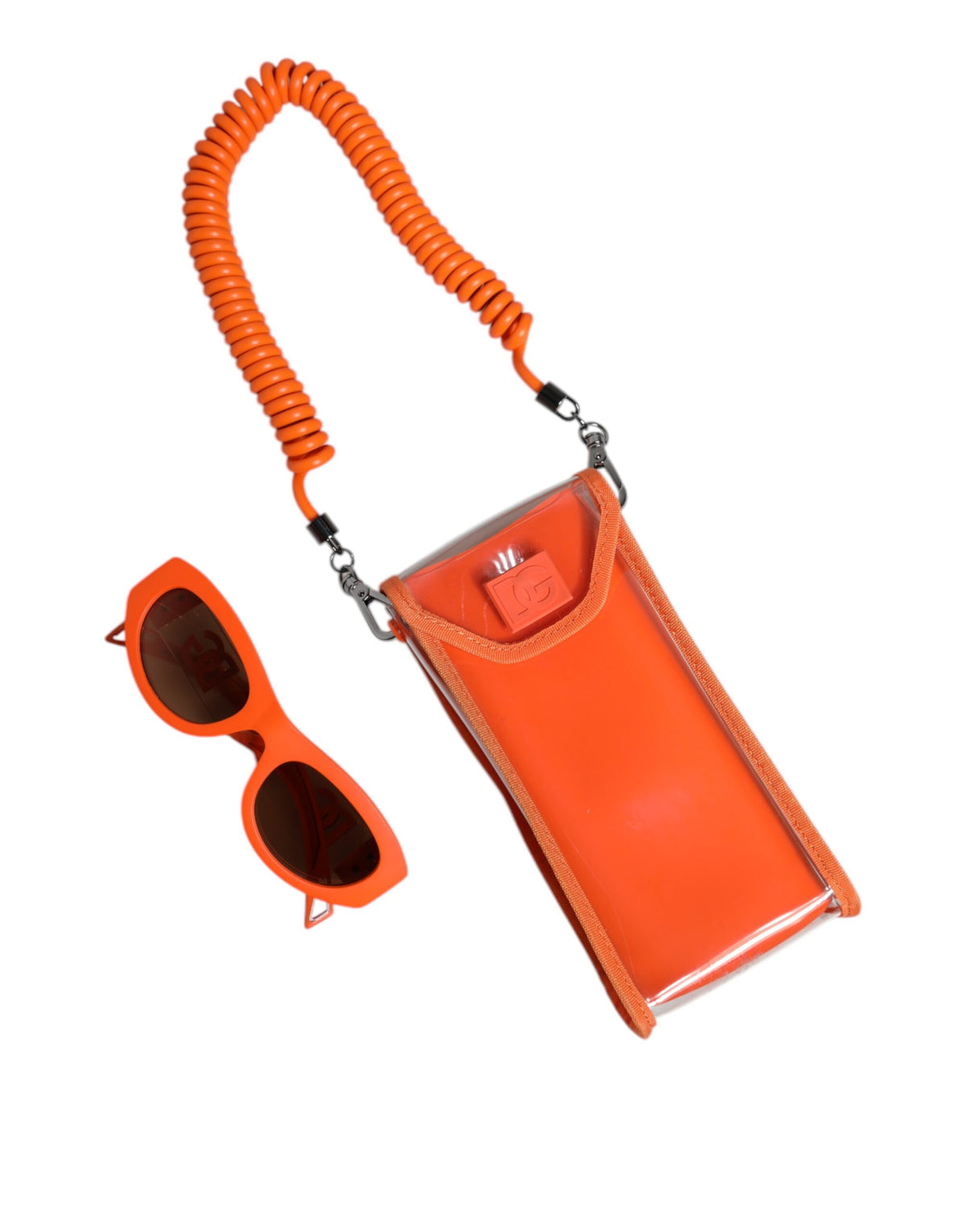Dolce & Gabbana Orange 'Reborn To Live' Oval-Frame Sunglasses DG6174 – Acetate, Gray Lens, 100% UV, Italian