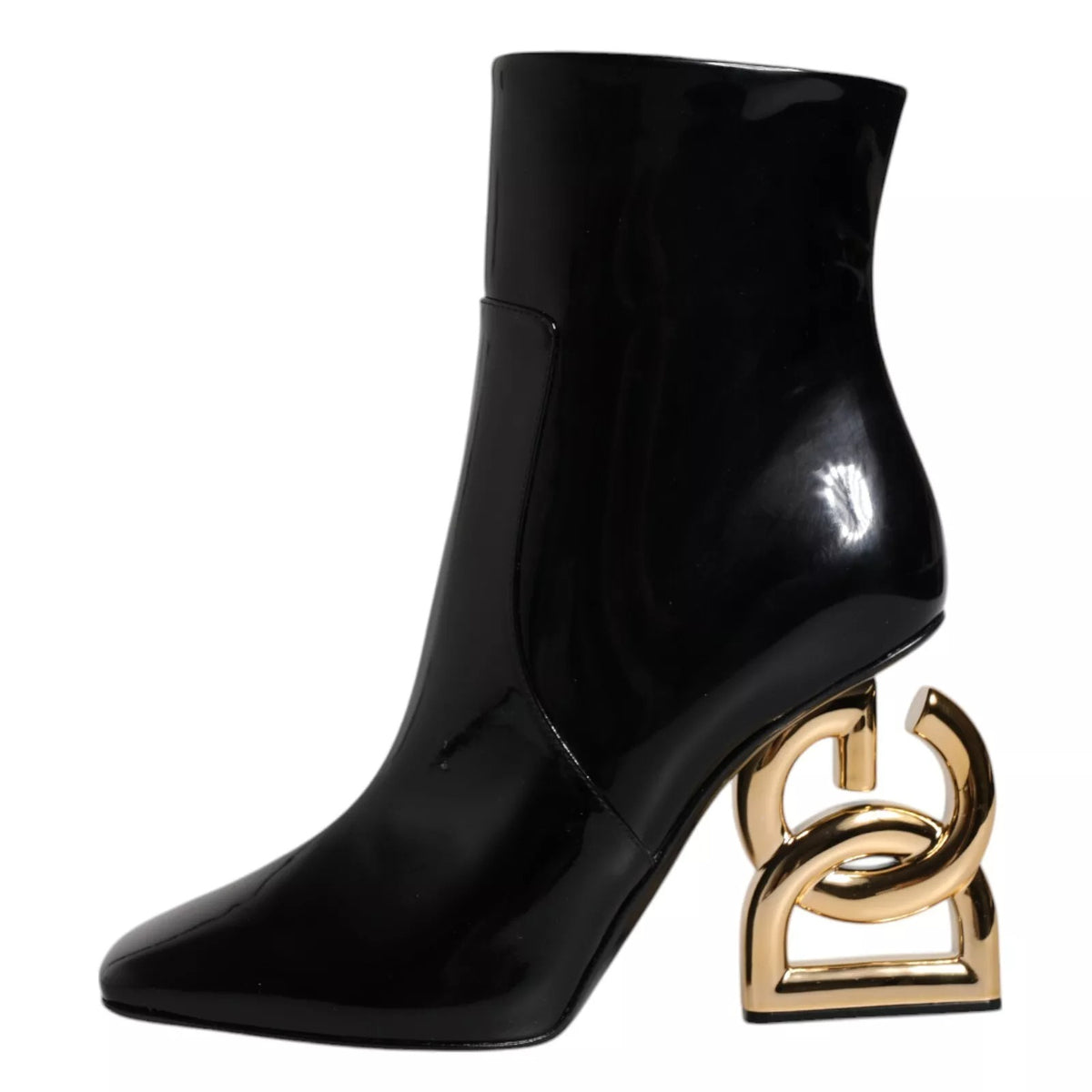 Dolce & Gabbana Black 'Jackie' Knee-High Boots – Calfskin, Side Zipper, Leather Sole, Logo, Italian