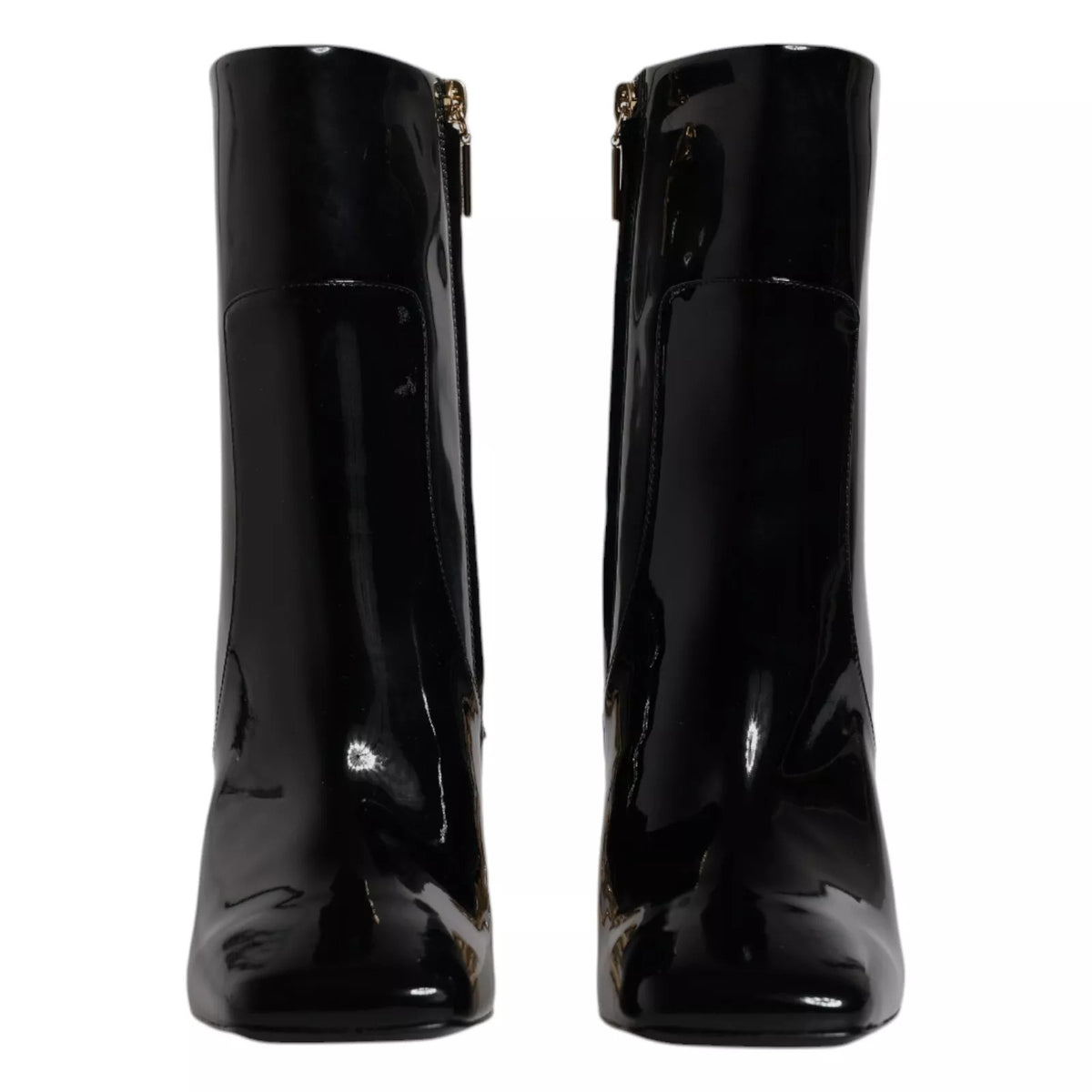 Dolce & Gabbana Black 'Jackie' Knee-High Boots – Calfskin, Side Zipper, Leather Sole, Logo, Italian