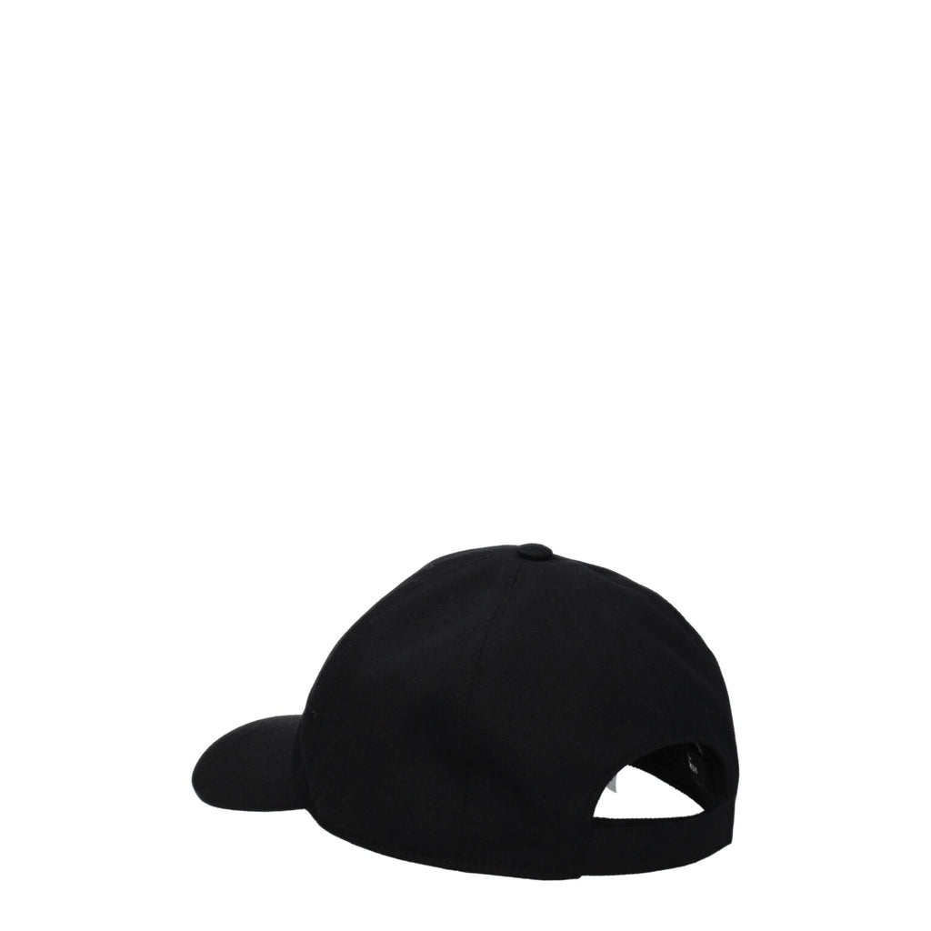 Versace Black Cotton Baseball Cap – Front Logo, Back Strap, 100% Cotton, Vintage Style