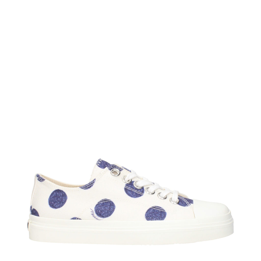 Moschino White Fabric Low-Top Sneakers – Rear Logo, Italian