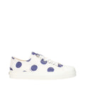 Moschino White Fabric Low-Top Sneakers – Rear Logo, Italian