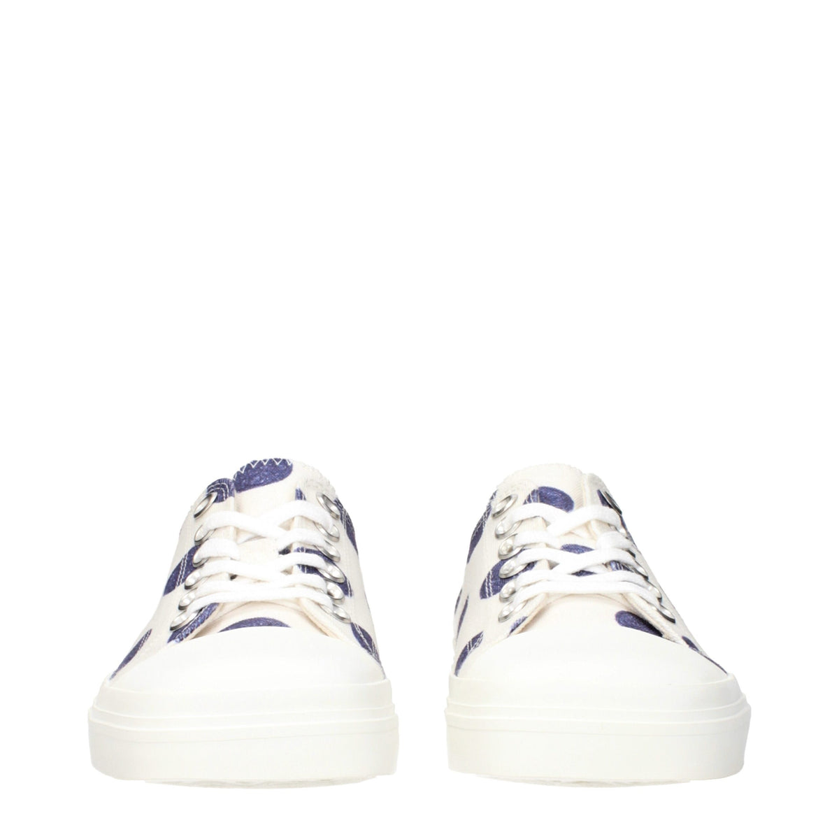 Moschino White Fabric Low-Top Sneakers – Rear Logo, Italian