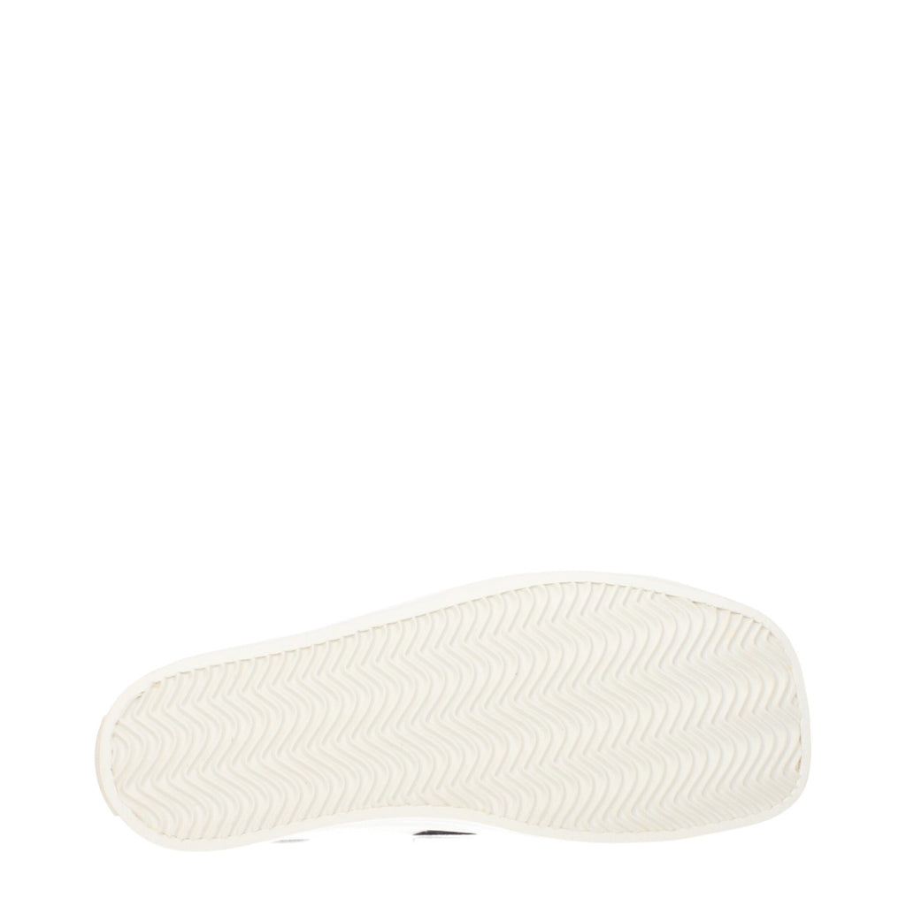 Moschino White Fabric Low-Top Sneakers – Rear Logo, Italian