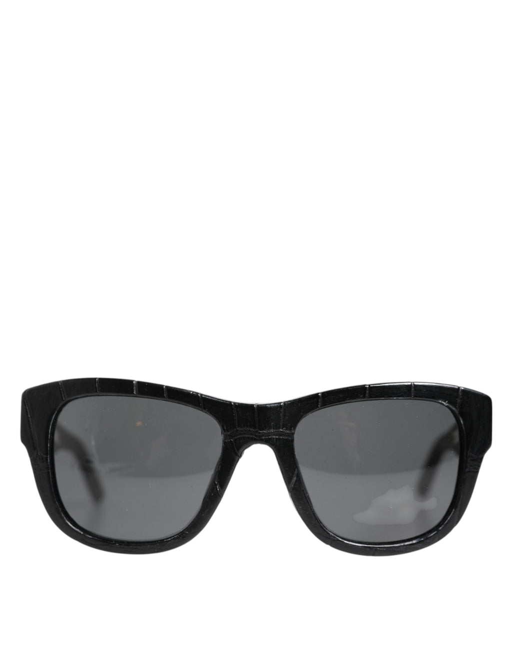 Dolce & Gabbana Black Alligator-Leather-Frame Tinted-Lens Sunglasses DG4177 – Goatskin Lining, Logo, 100% UV, Italian
