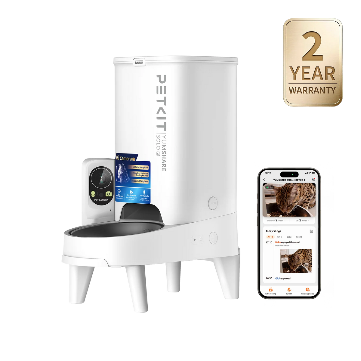 YumShare Solo 2 Automatic Feeder with Camera